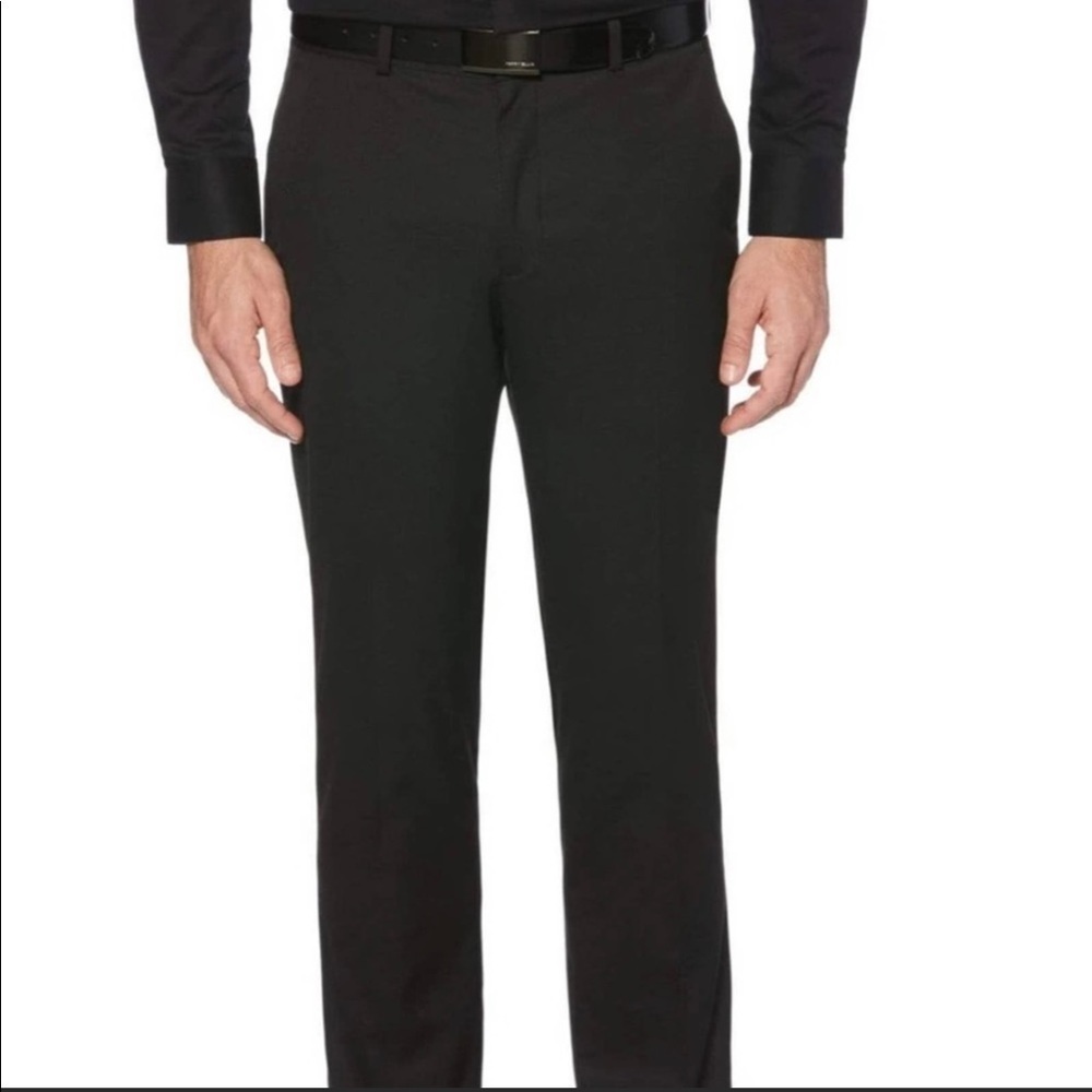 Brand New Perry Ellis slim fit black trouser pants size 38 x 30